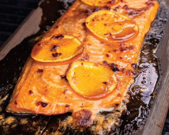 Sweet and Smoky Cedar Planked Salmon