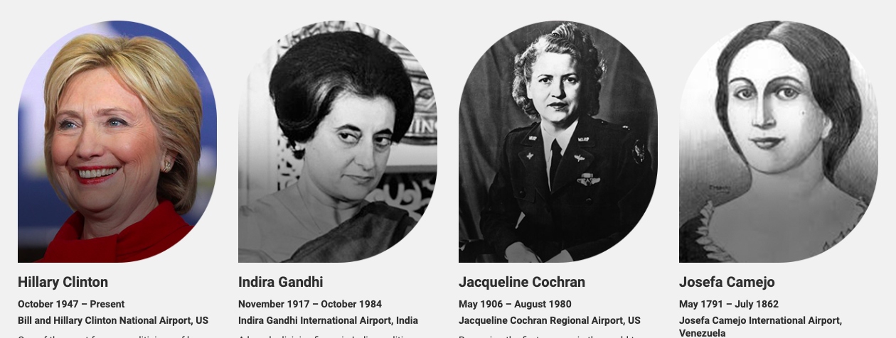 women who have airports named after them