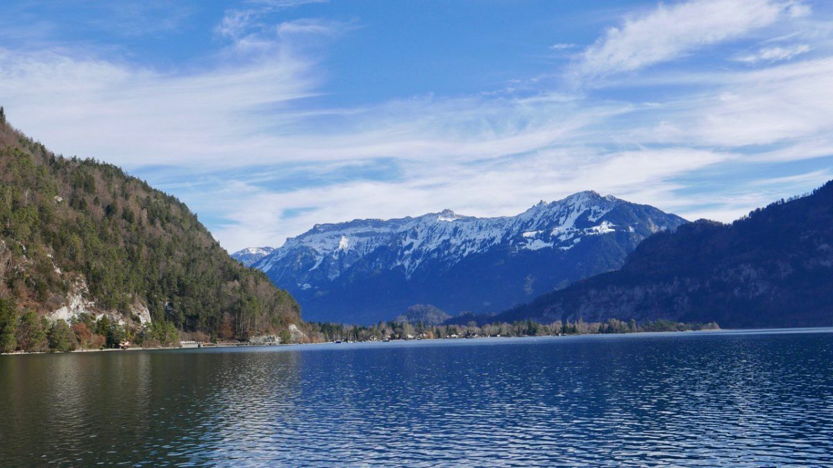 View from boat ride Lake Thun