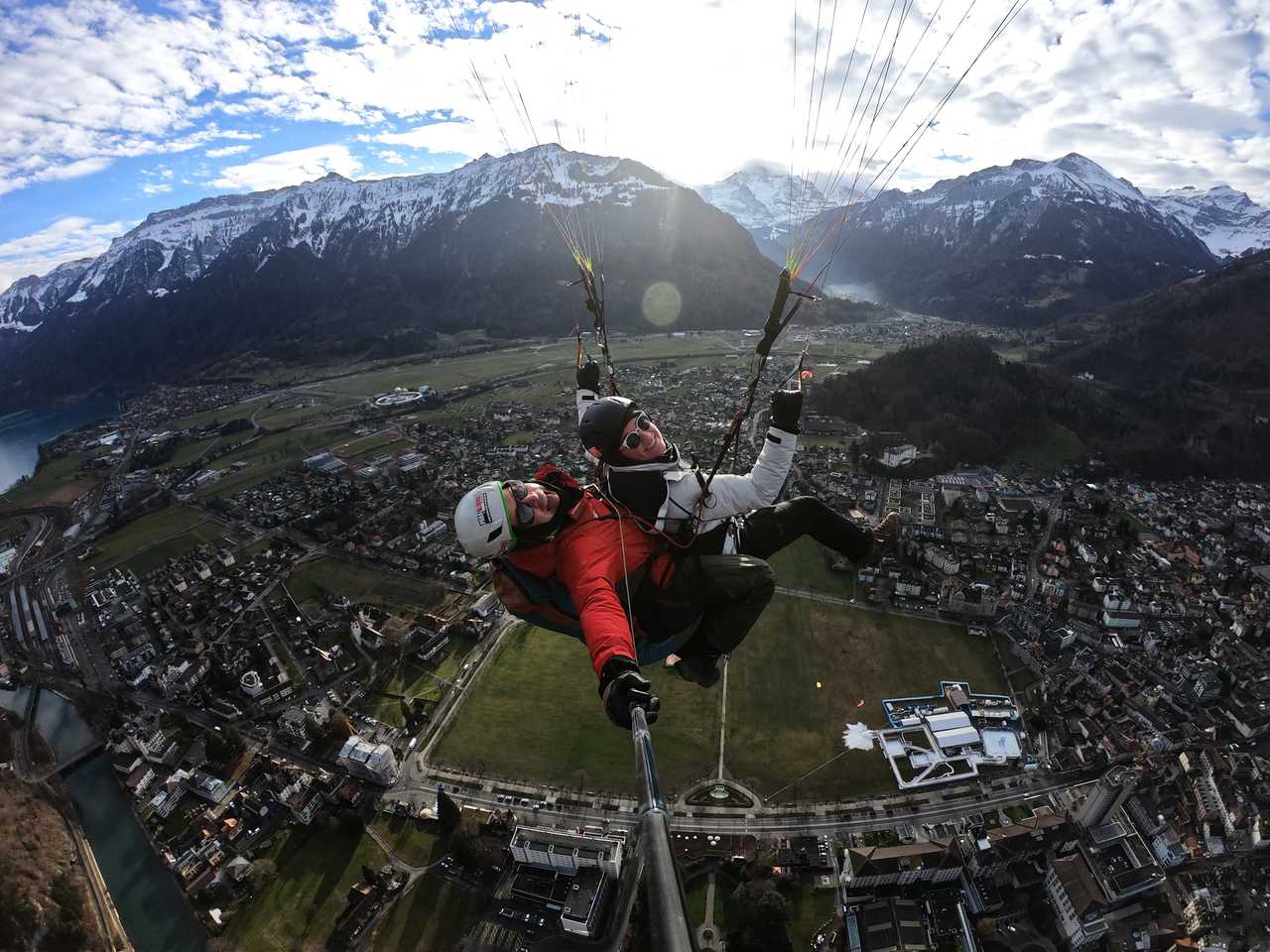 Paragliding over Interlaken