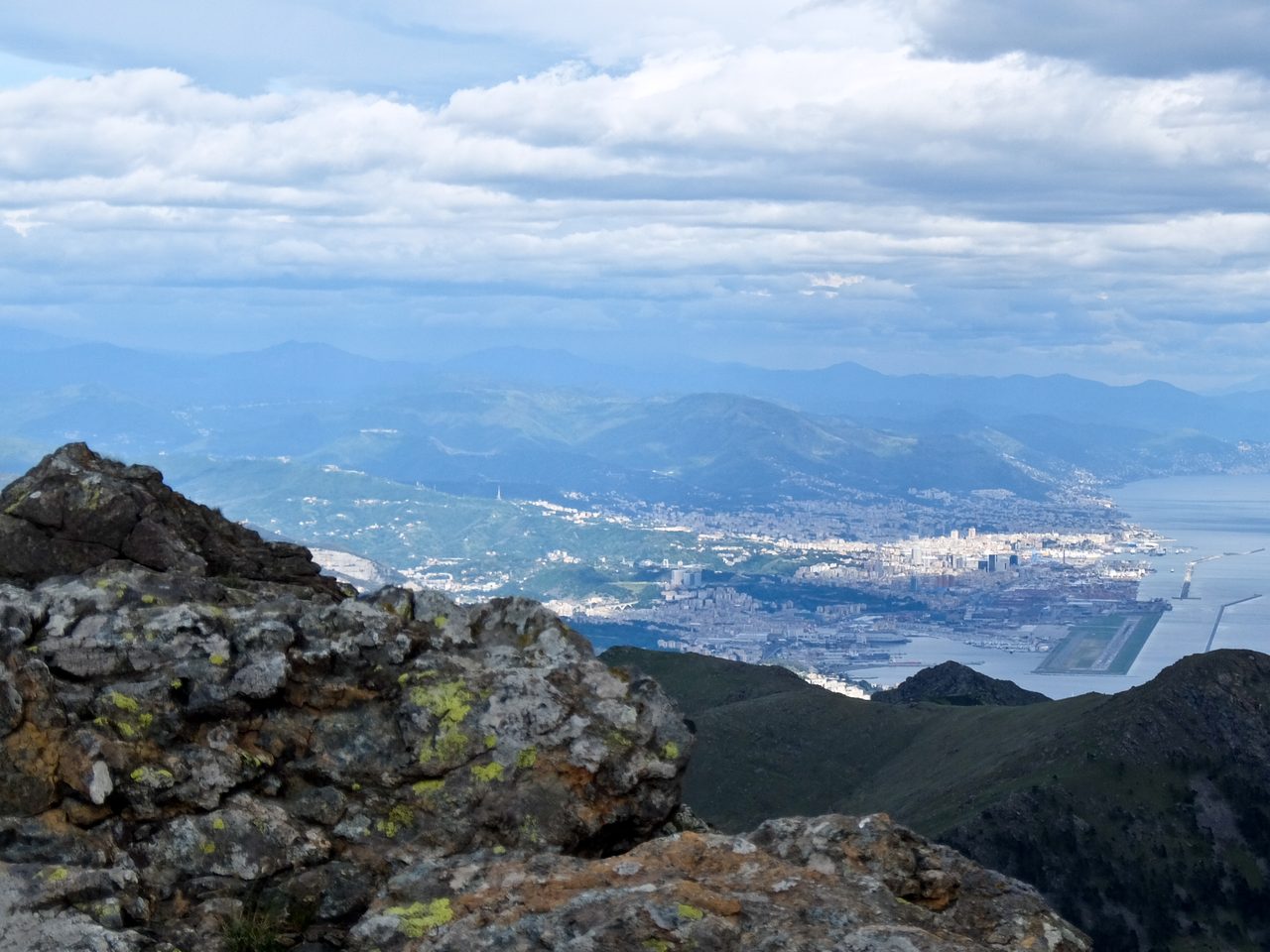 Genoa in the distance