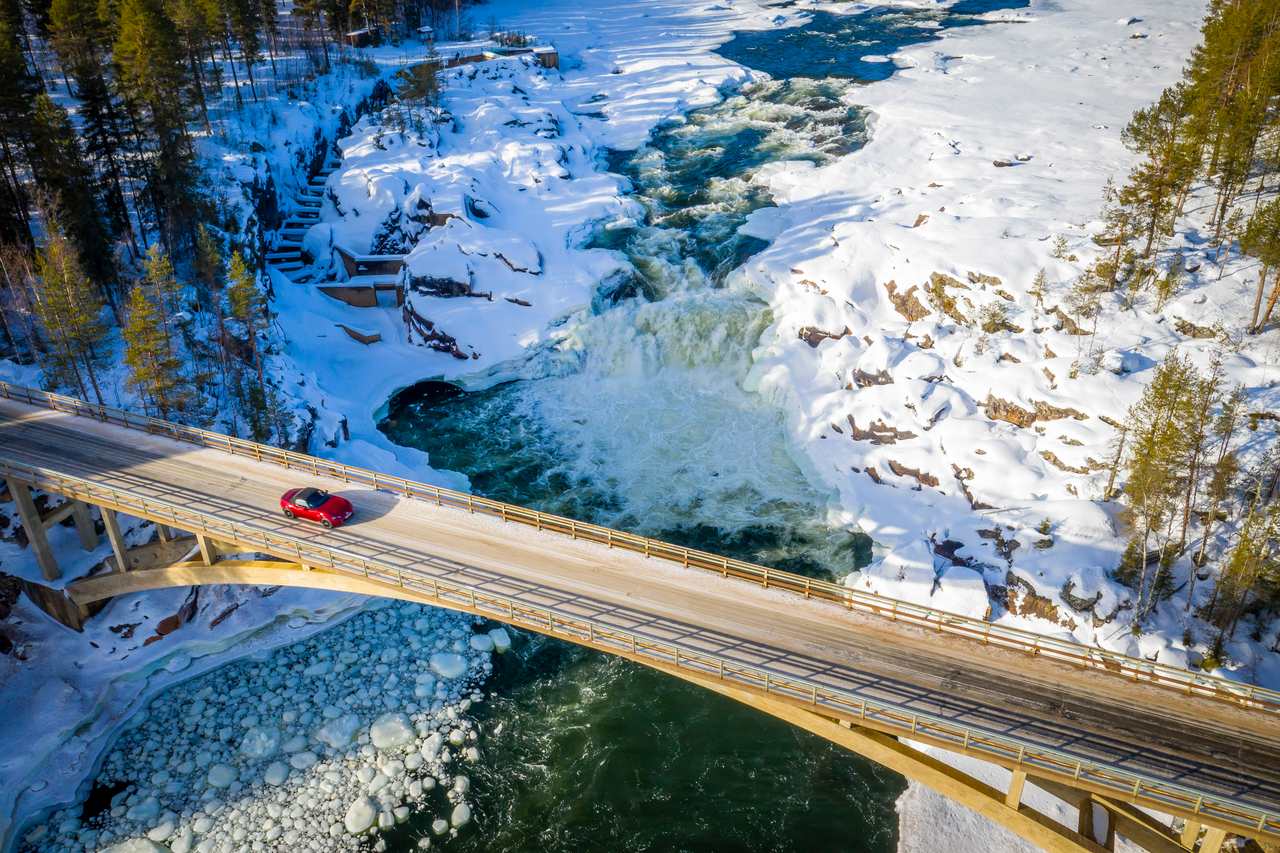 Crossing the bridge